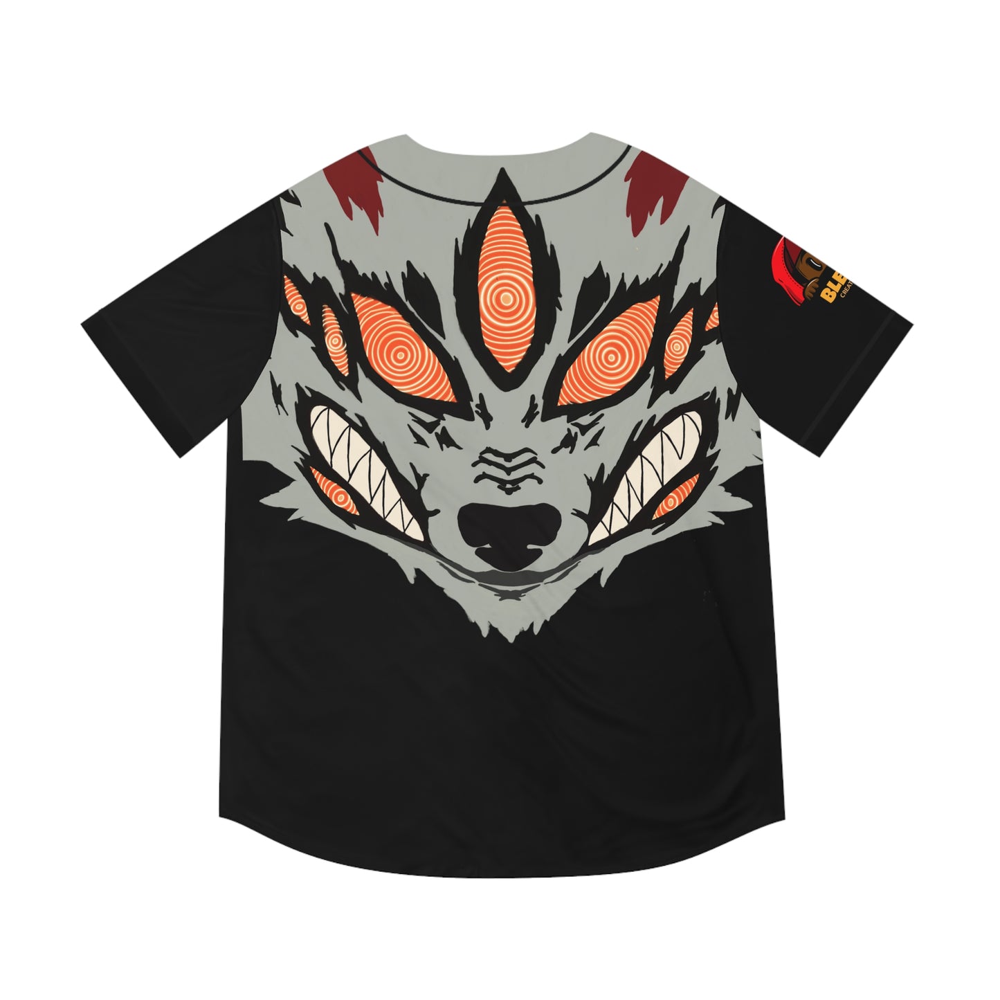 Demon Dog Men's Baseball Jersey (AOP)