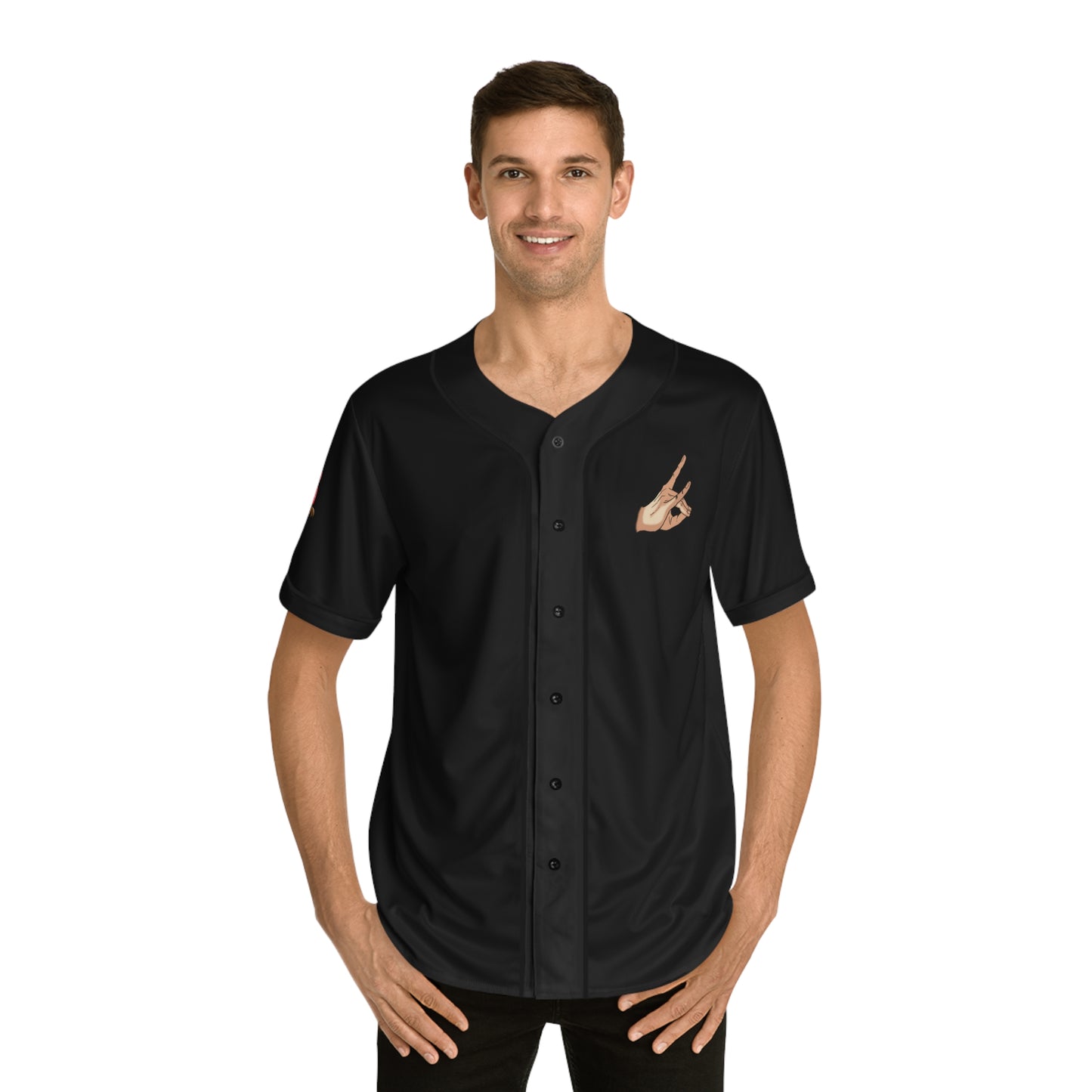 Demon Dog Men's Baseball Jersey (AOP)