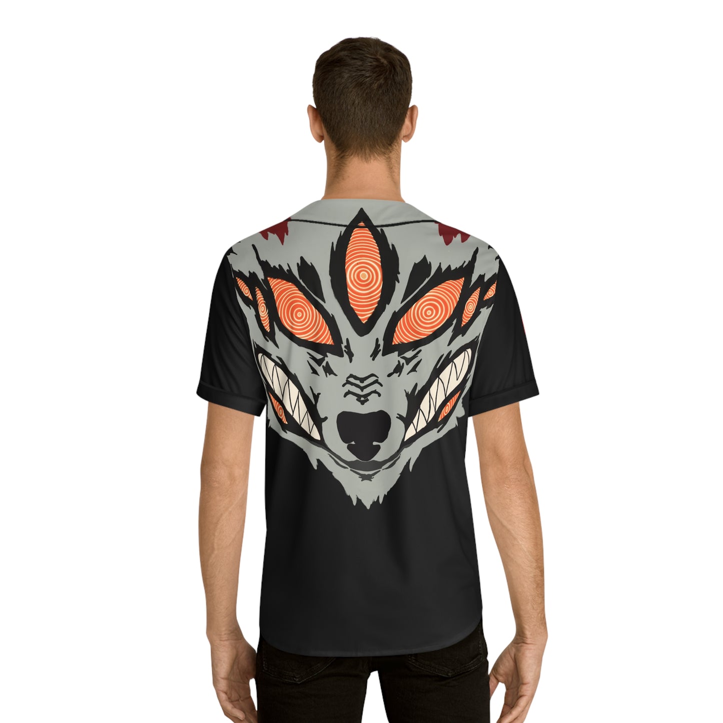 Demon Dog Men's Baseball Jersey (AOP)