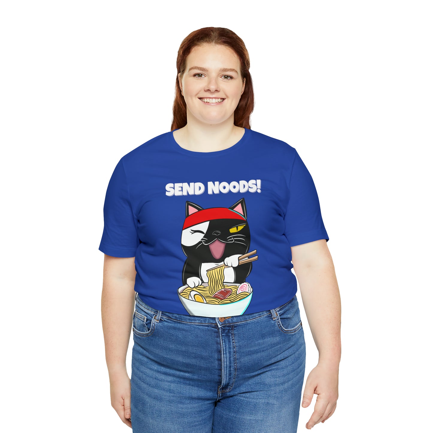 Tuxedo Cat Send Noods -Unisex Short Sleeve Tee