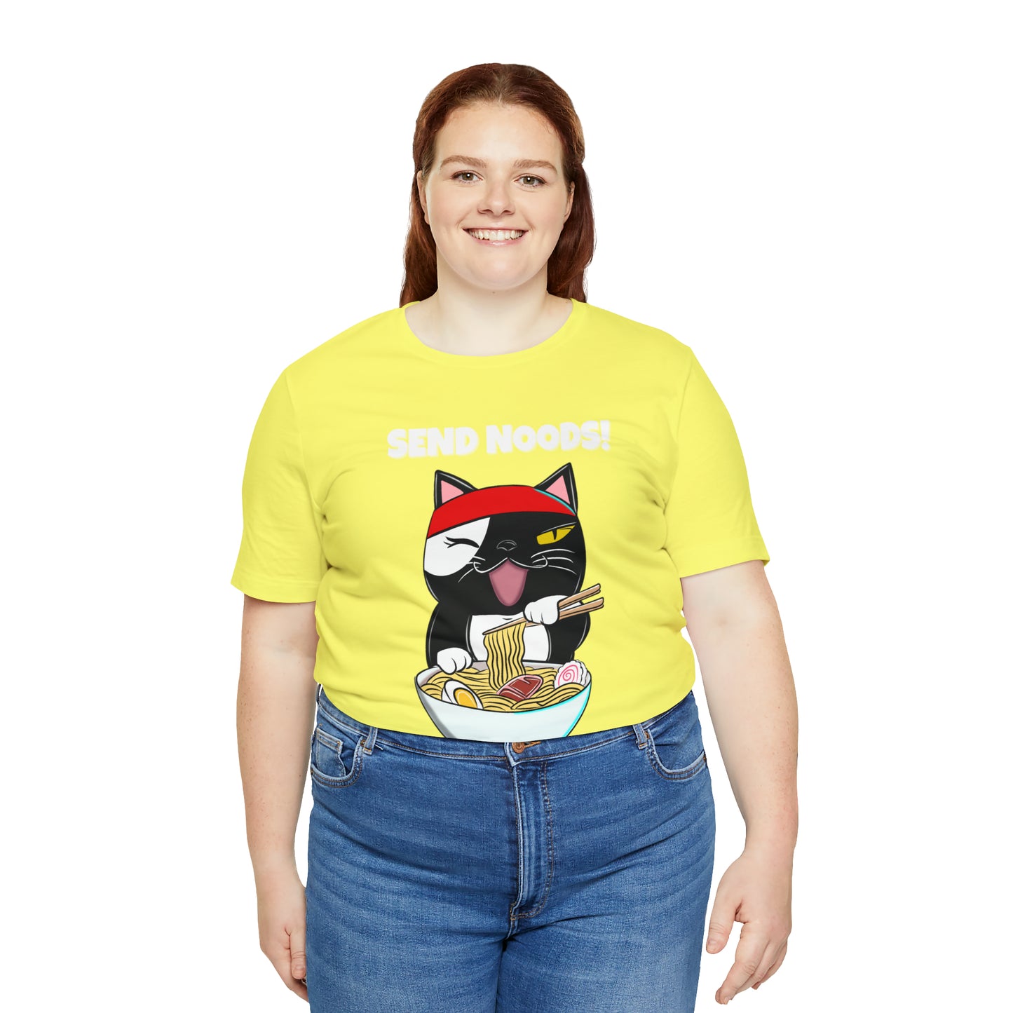 Tuxedo Cat Send Noods -Unisex Short Sleeve Tee
