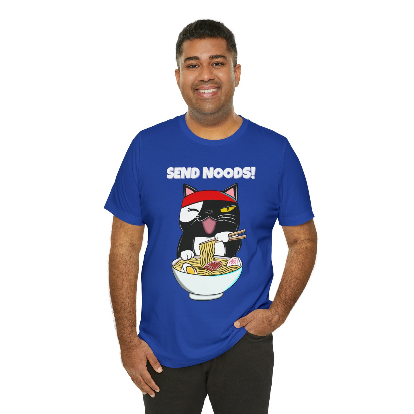 Tuxedo Cat Send Noods -Unisex Short Sleeve Tee