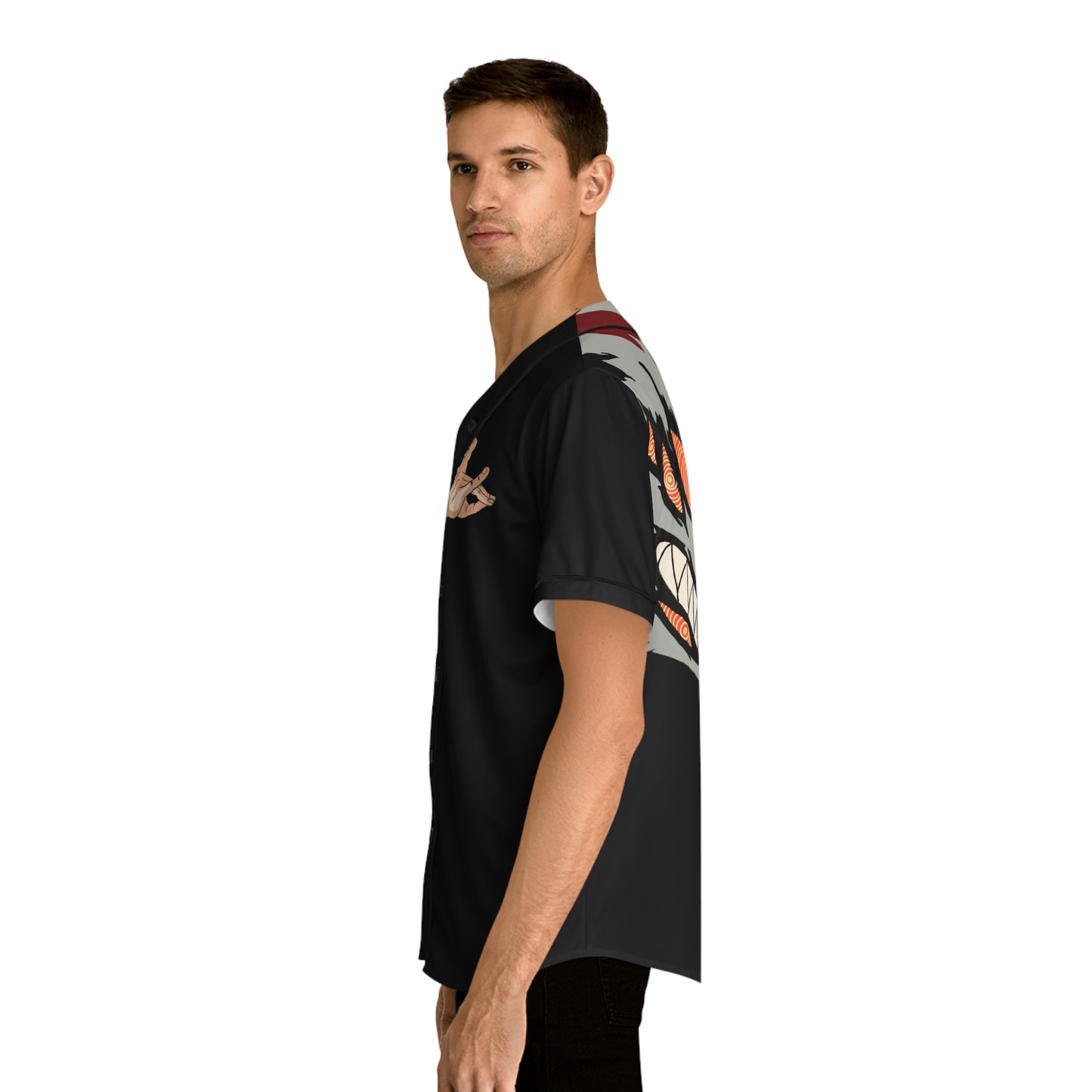 Demon Dog Men's Baseball Jersey (AOP)