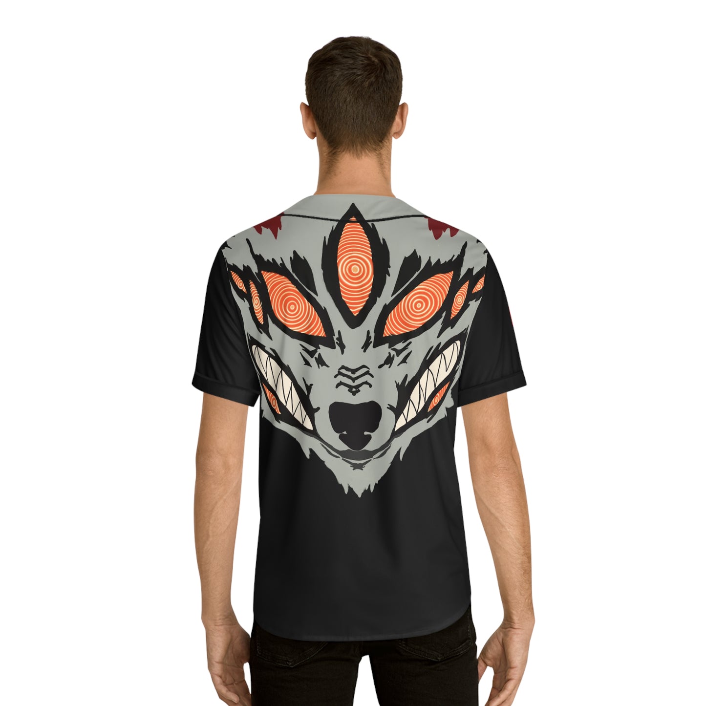 Demon Dog Men's Baseball Jersey (AOP)
