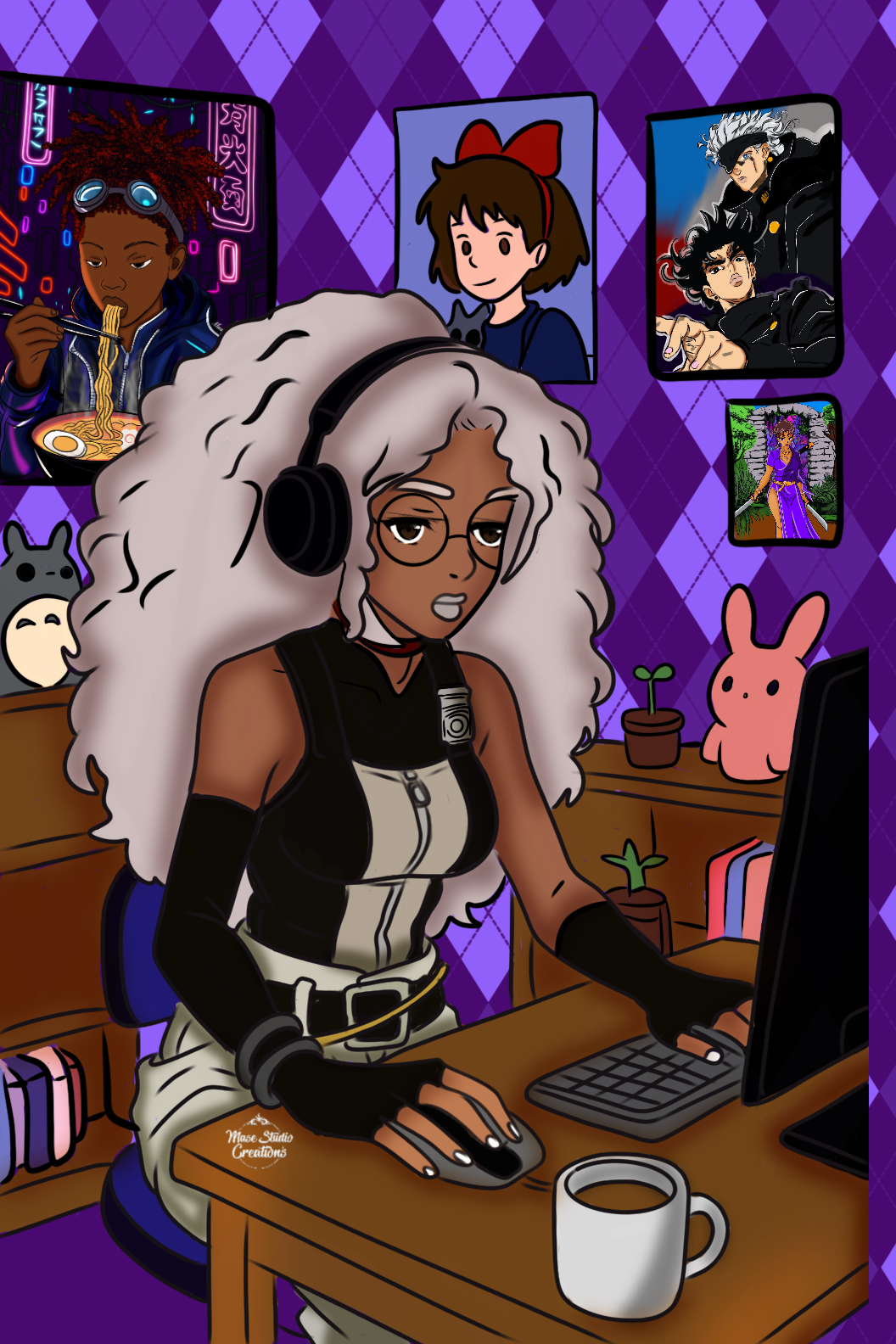 Lo-fi Gamer Girl Cosplay Print