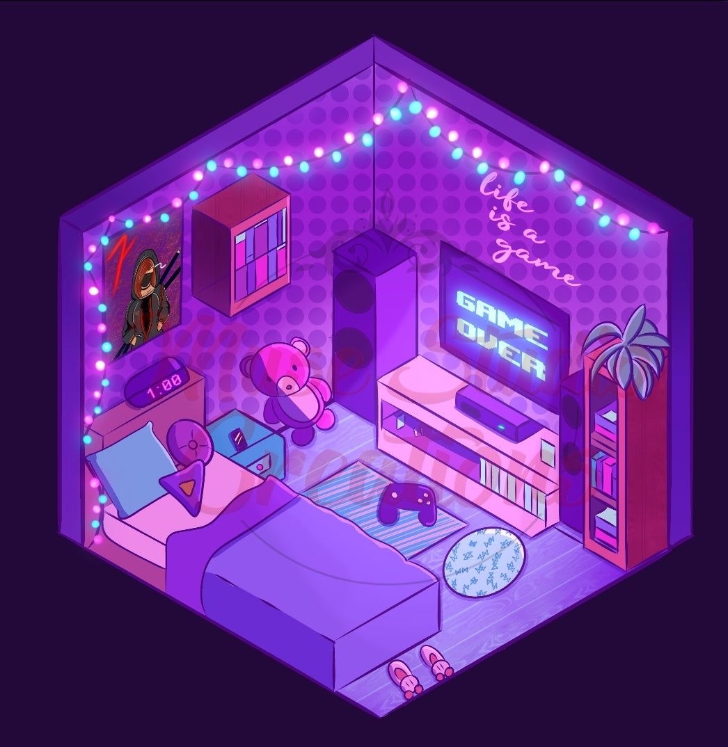 Lofi Gamer Vibe Print
