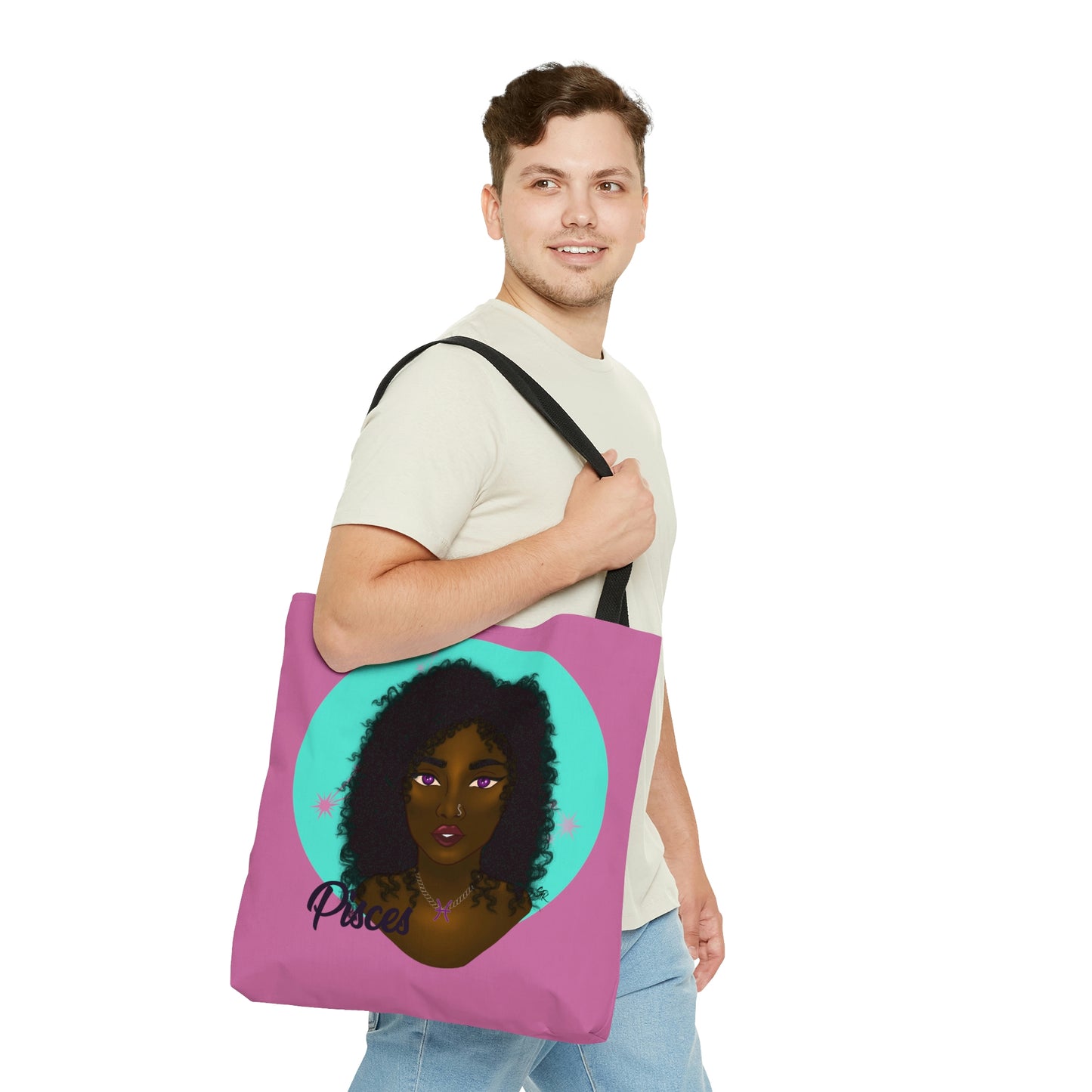 Zodiac Girls "Pisces" AOP Tote Bag