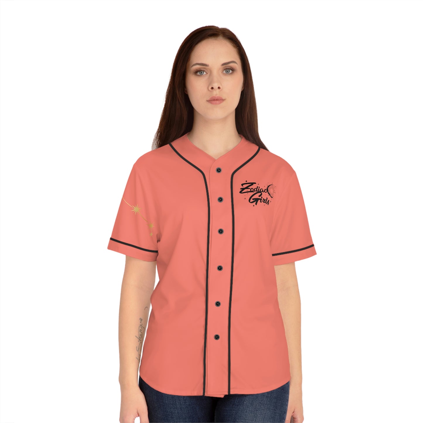 Zodiac Girls Aries Women's Baseball Jersey (AOP)
