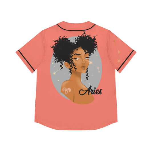 Zodiac Girls Aries Women's Baseball Jersey (AOP)