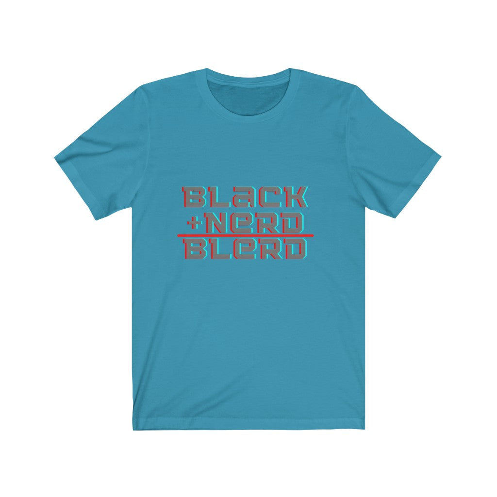 Black + Nerd = Blerd Unisex Short Sleeve Tee