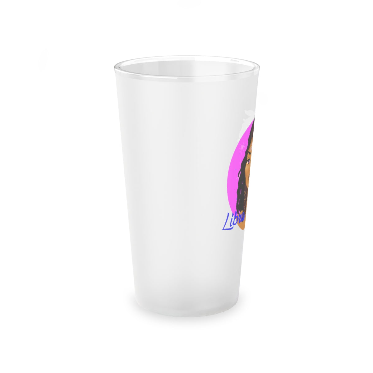 Zodiac Girls "Libra" Frosted Pint Glass, 16oz