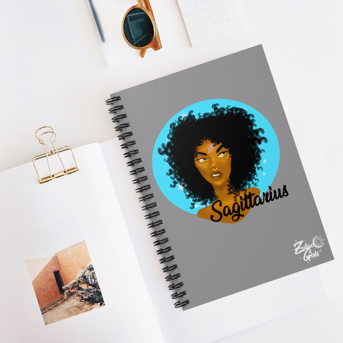 Zodiac Girls "Sagittarius" Spiral Notebook - Ruled Line