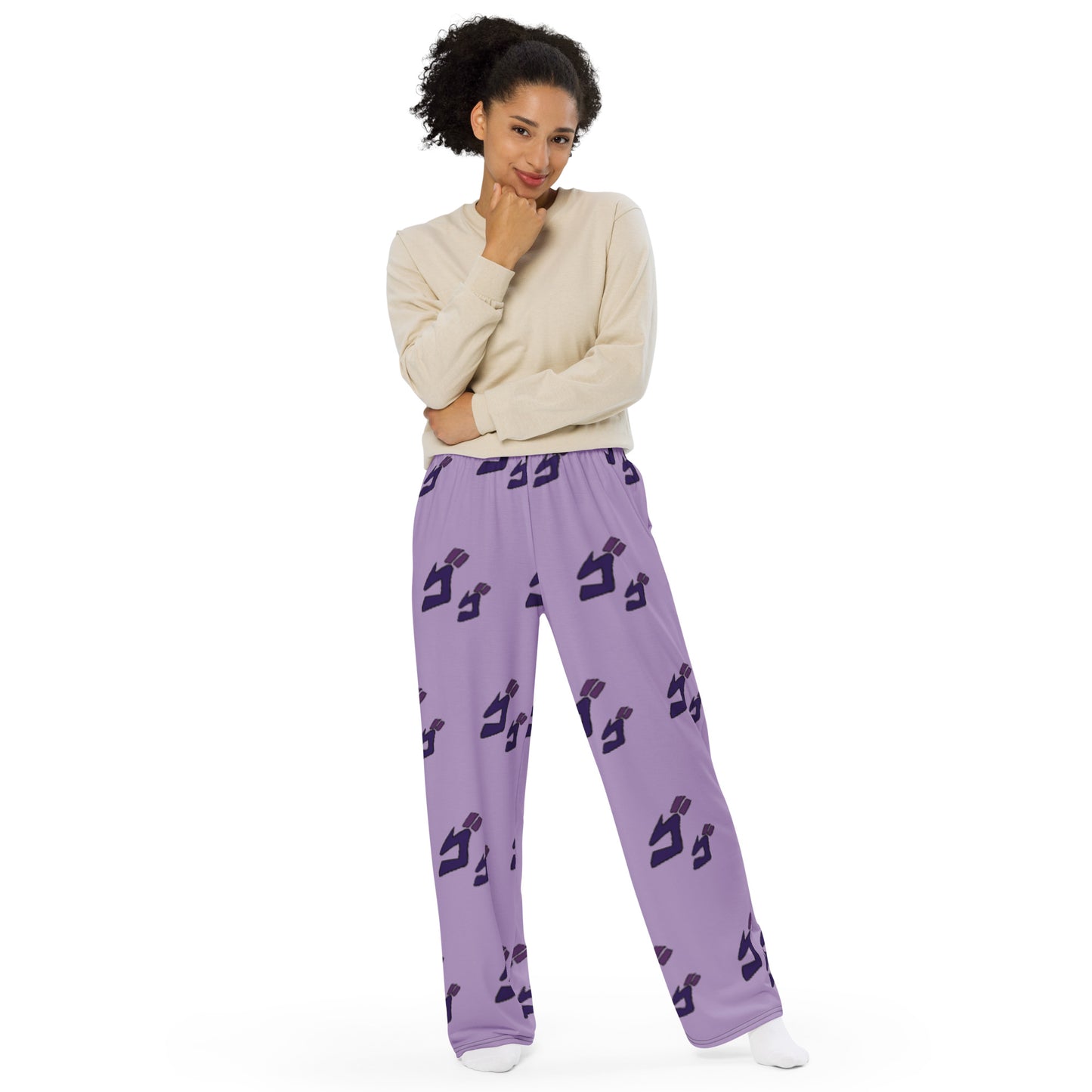 Lurking All-over print unisex wide-leg pants