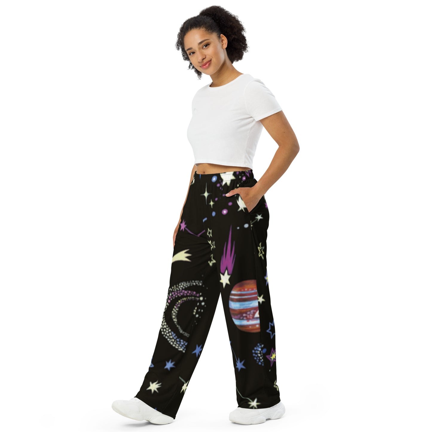 Galactic unisex wide-leg pants
