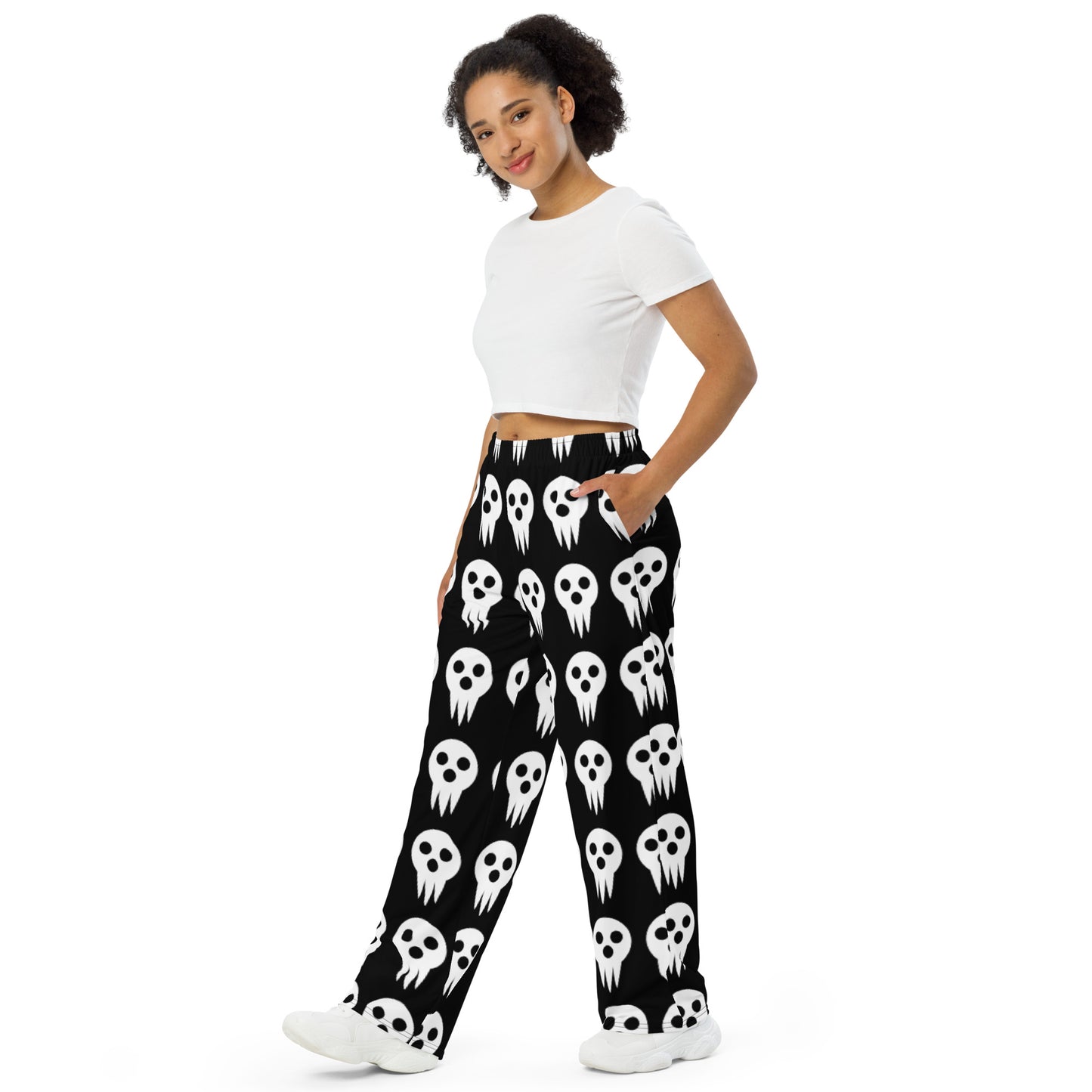 Kid All-over print unisex wide-leg pants