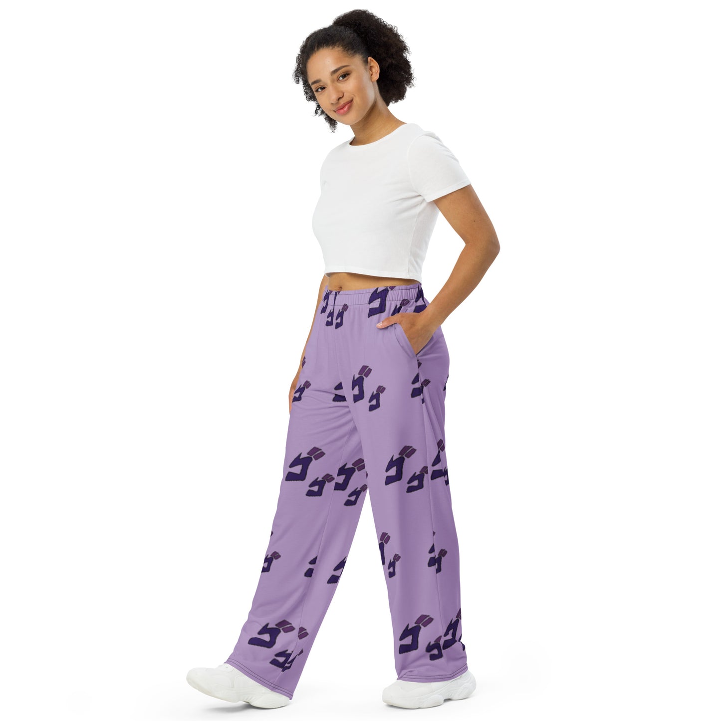 Lurking All-over print unisex wide-leg pants
