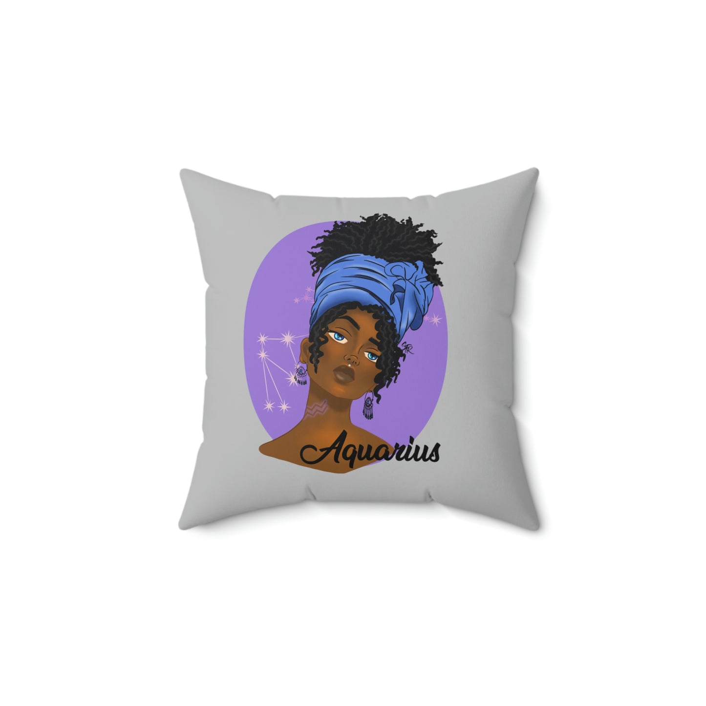 Zodiac Girls Aquarius Spun Polyester Square Pillow