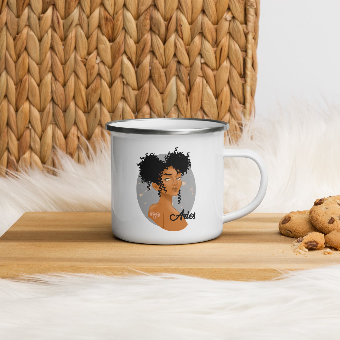 Zodiac Girls Aries Enamel Mug