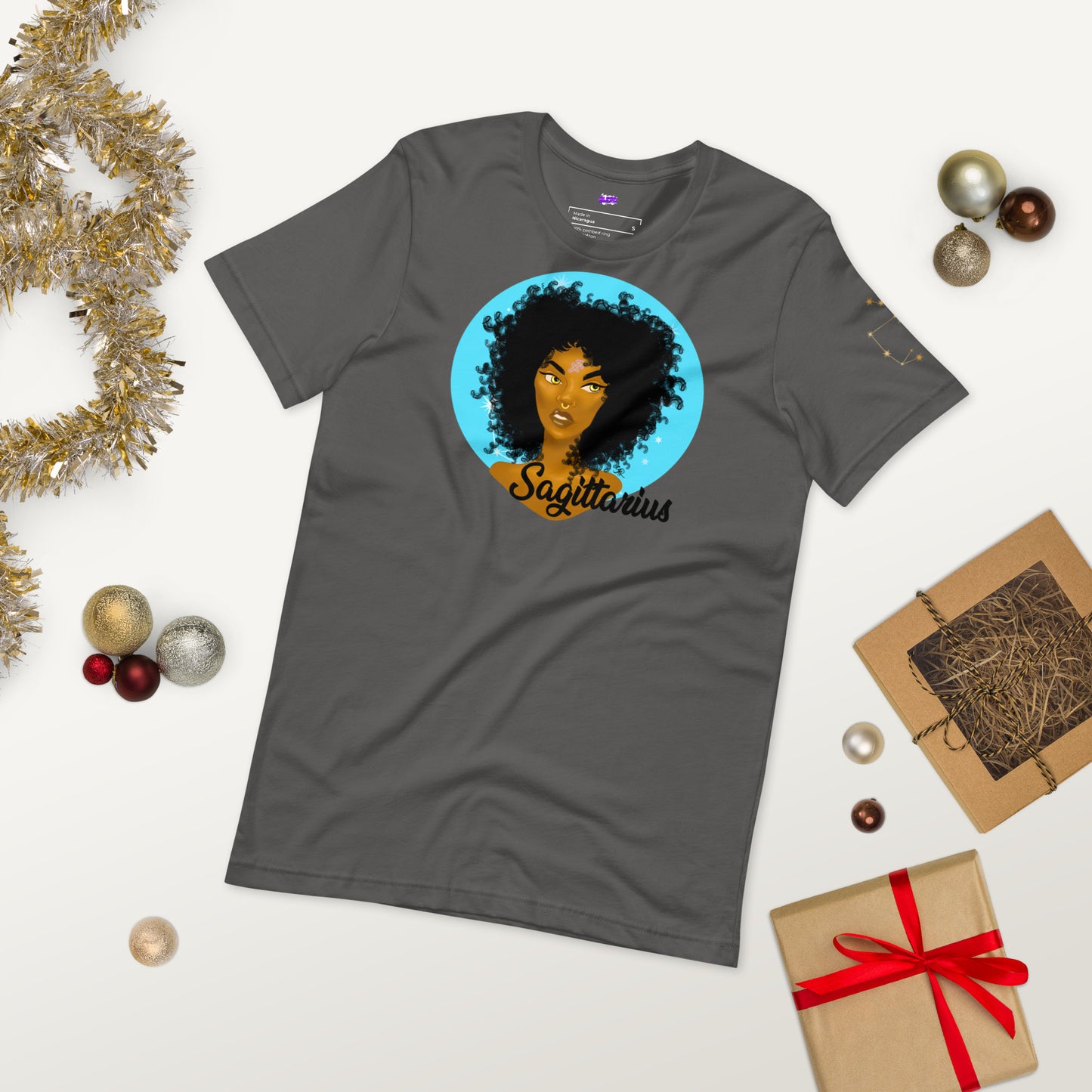 Zodiac Girls "Sagittarius" w/ Constellation Unisex t-shirt