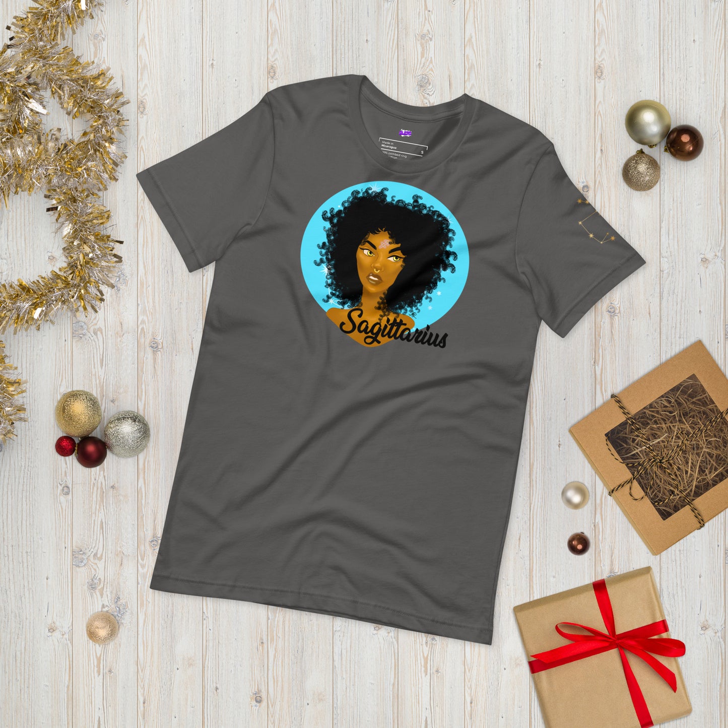 Zodiac Girls "Sagittarius" w/ Constellation Unisex t-shirt