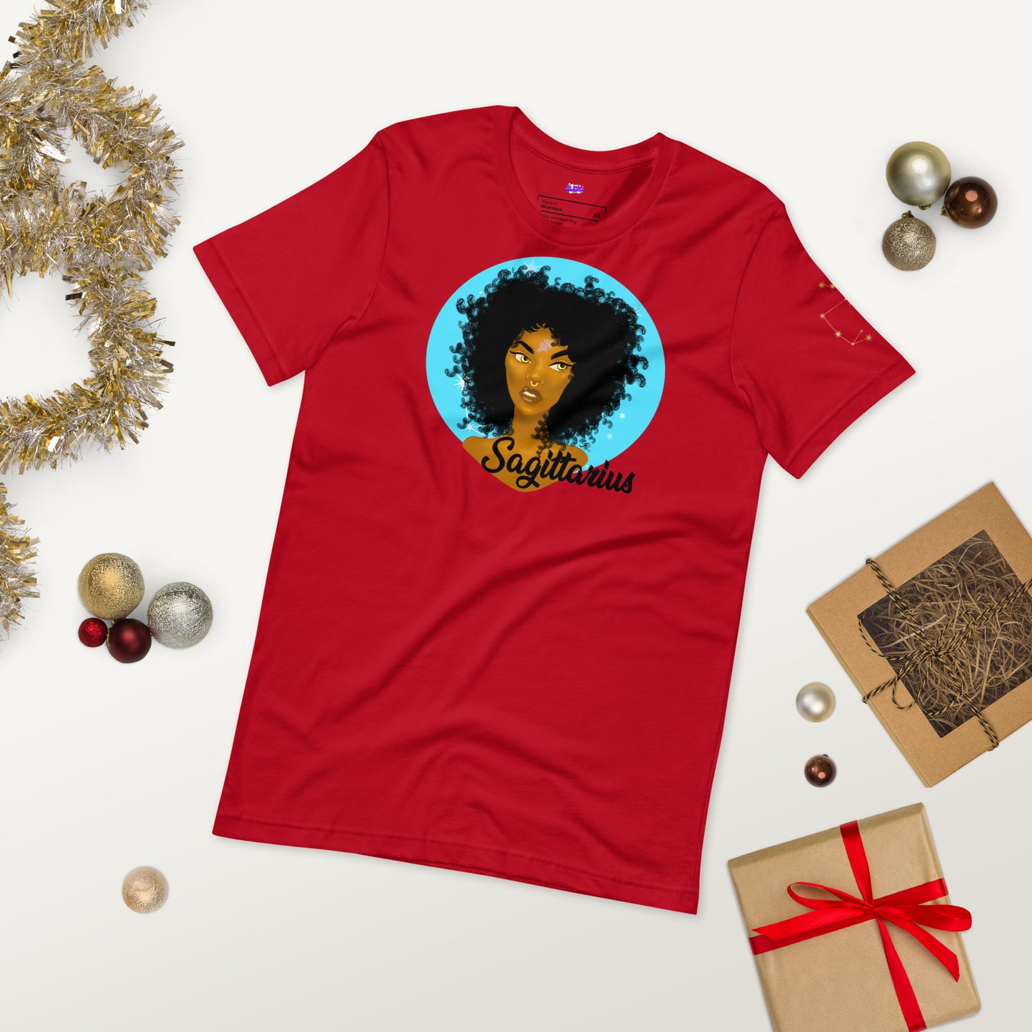 Zodiac Girls "Sagittarius" w/ Constellation Unisex t-shirt