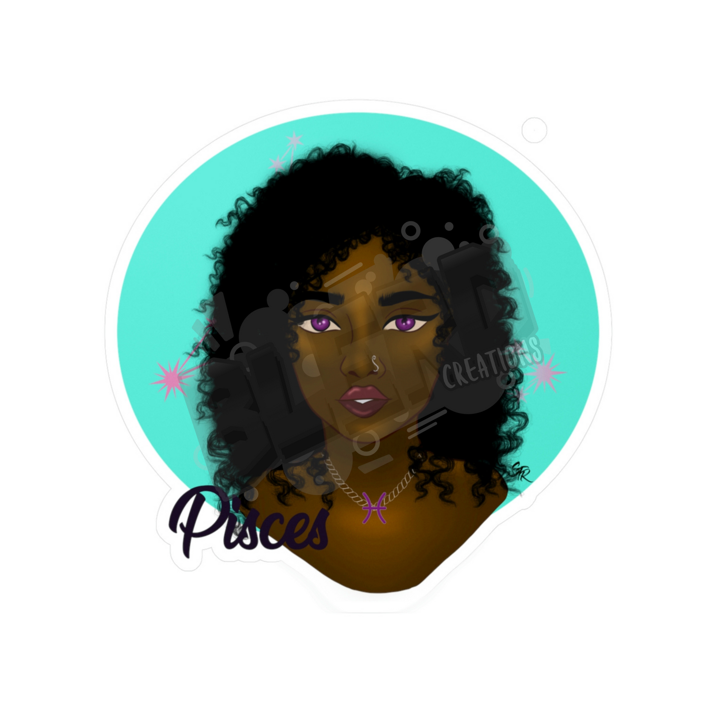 Zodiac Girls "Pisces" Kiss-Cut Vinyl Decals