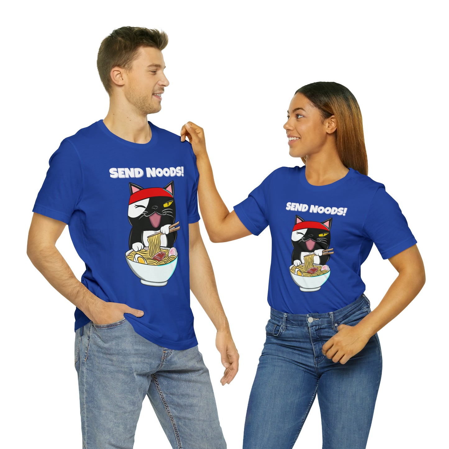 Tuxedo Cat Send Noods -Unisex Short Sleeve Tee