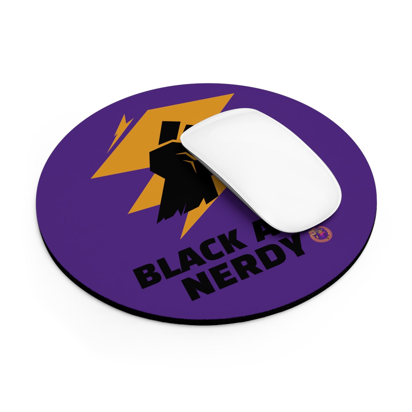 Black and Nerdy Mouse Pad