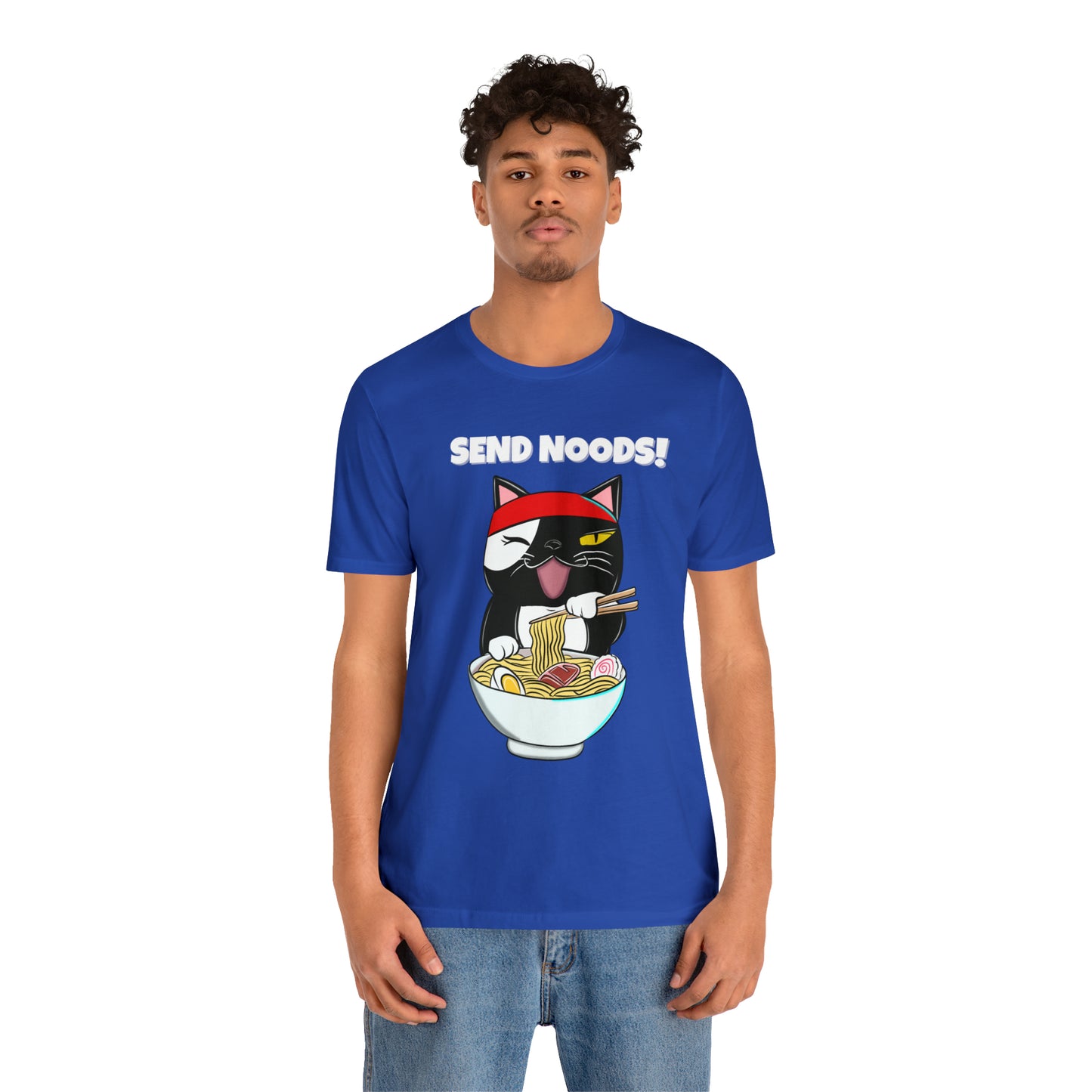 Tuxedo Cat Send Noods -Unisex Short Sleeve Tee