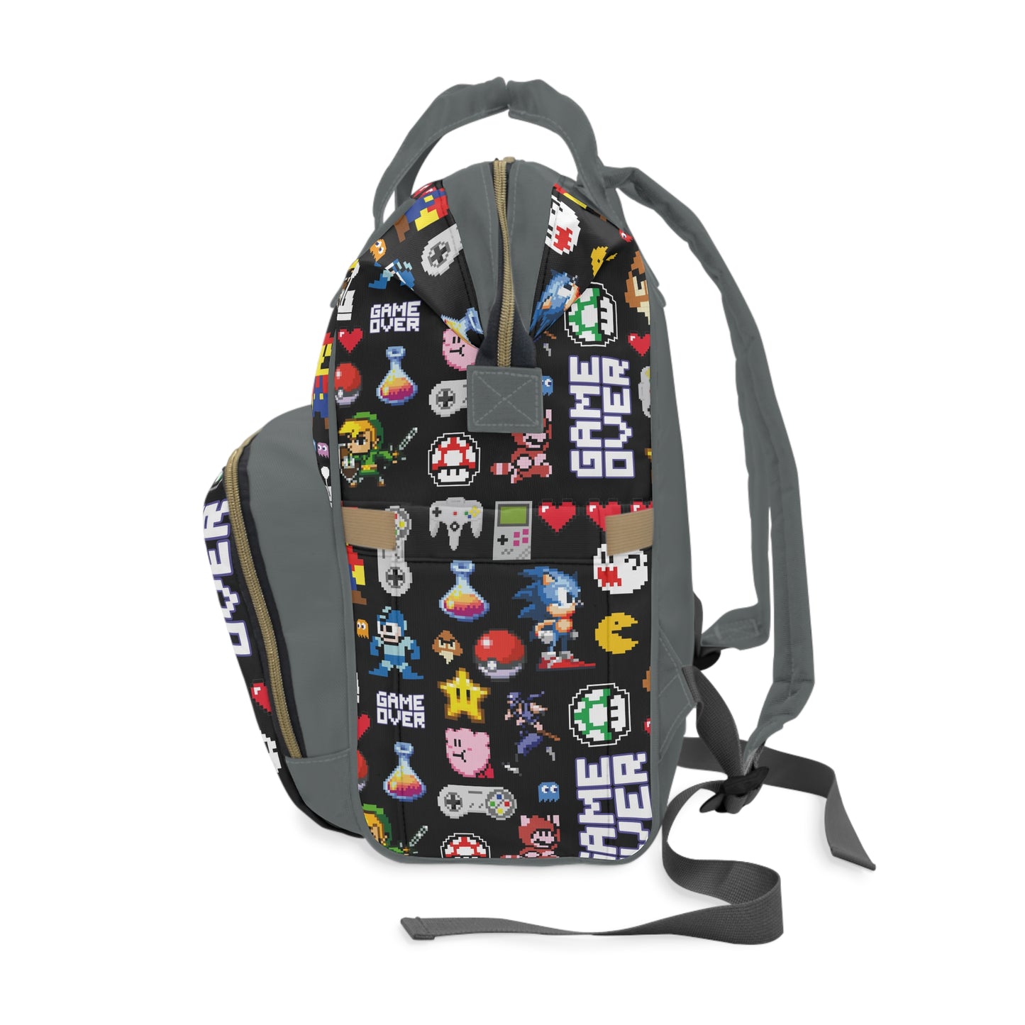 Retro Gamer Multifunctional Diaper Backpack