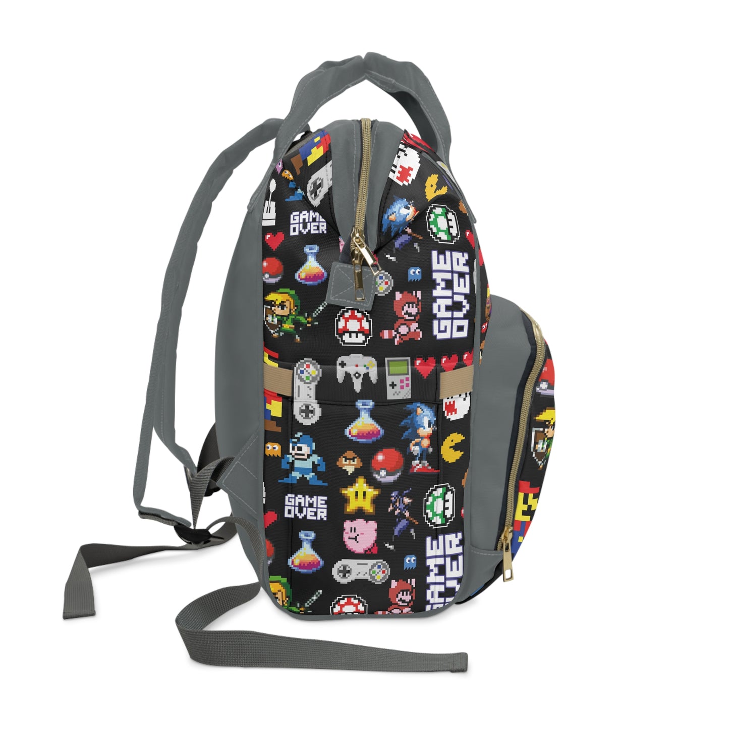 Retro Gamer Multifunctional Diaper Backpack