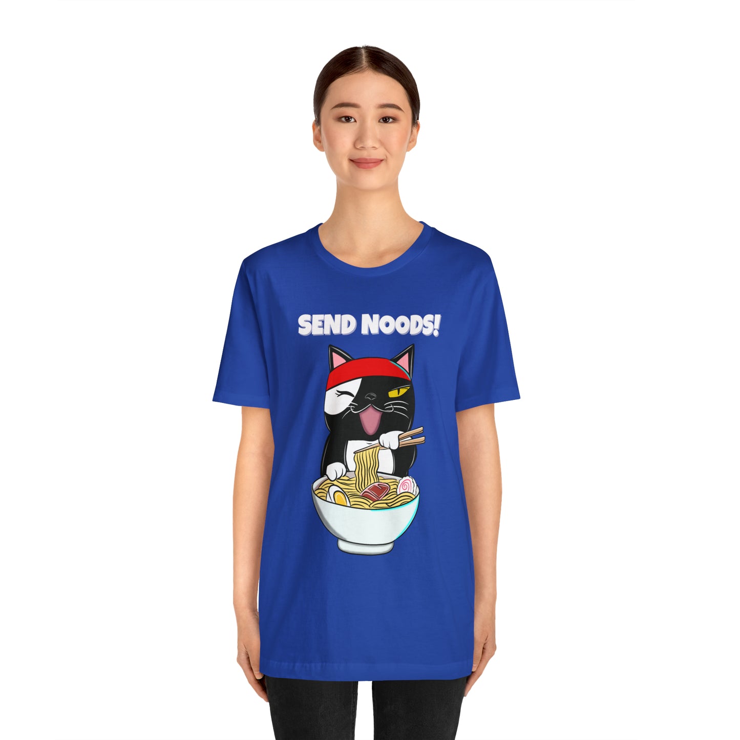 Tuxedo Cat Send Noods -Unisex Short Sleeve Tee