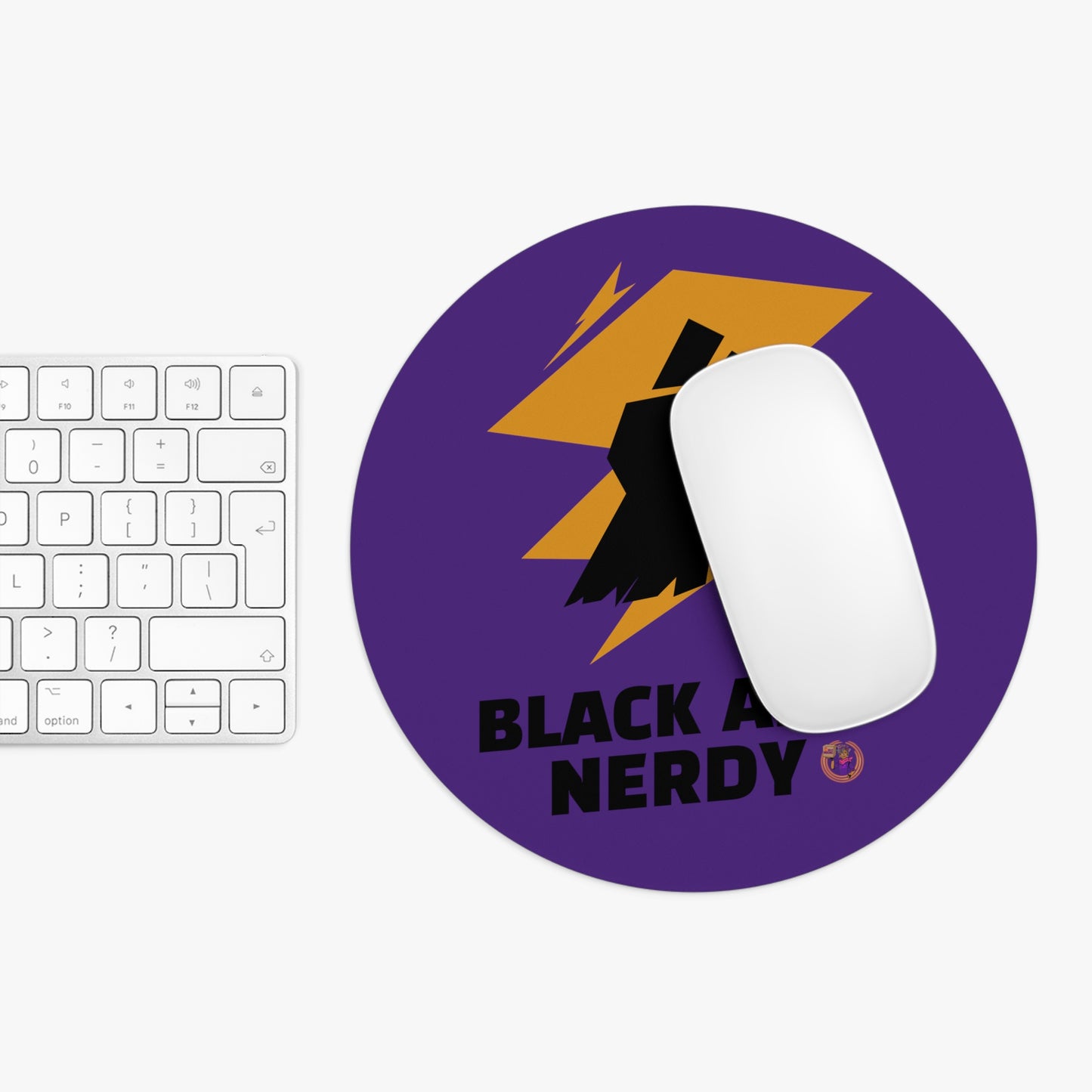 Black and Nerdy Mouse Pad