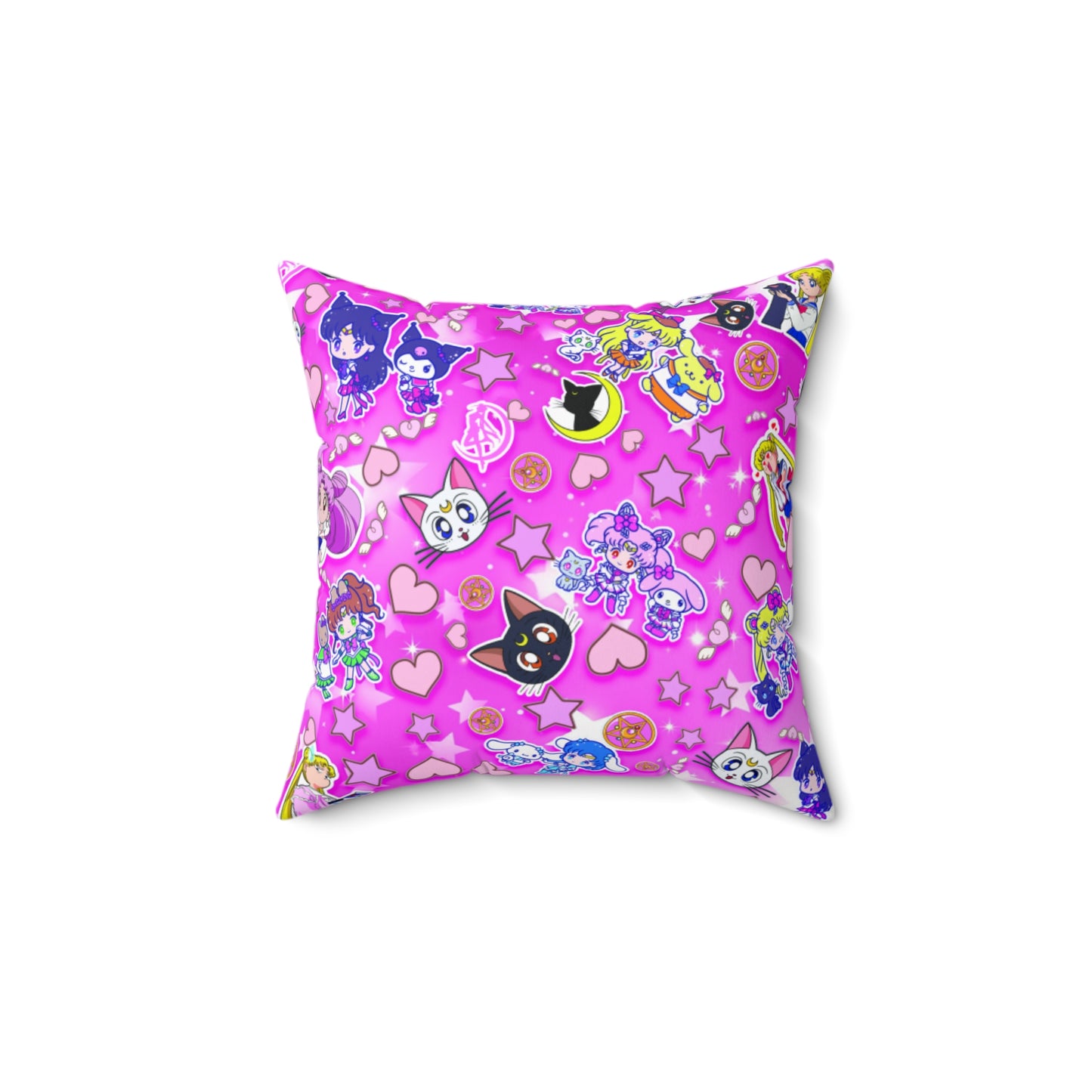 Kawaii Chibi Spun Polyester Square Pillow