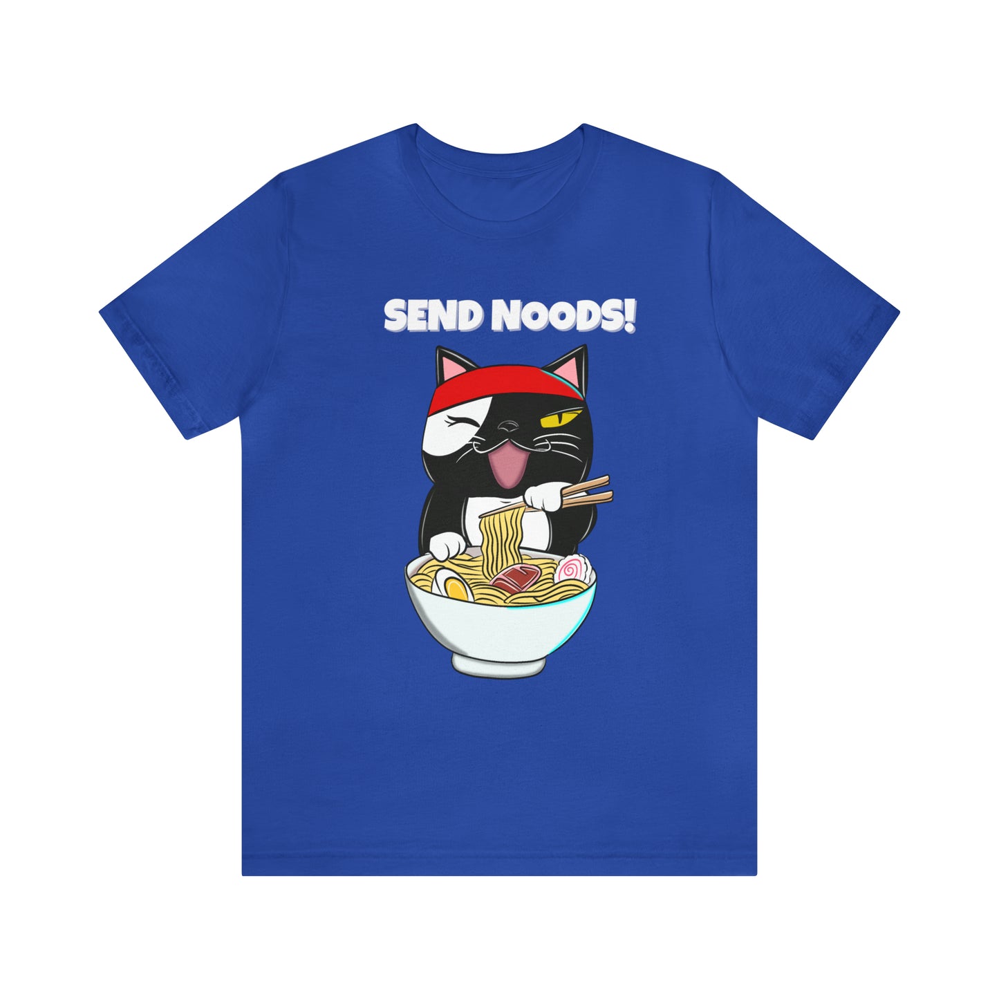 Tuxedo Cat Send Noods -Unisex Short Sleeve Tee