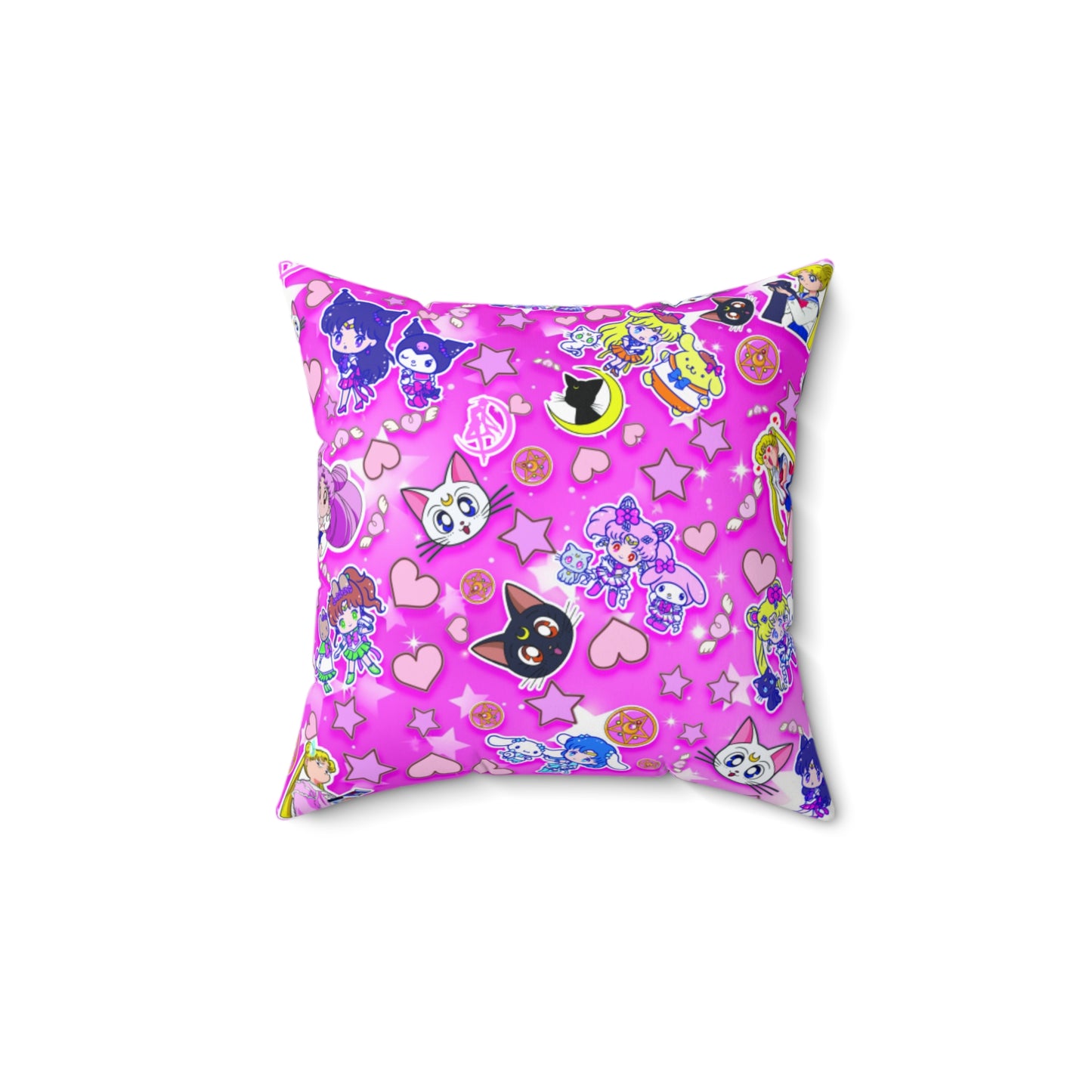 Kawaii Chibi Spun Polyester Square Pillow