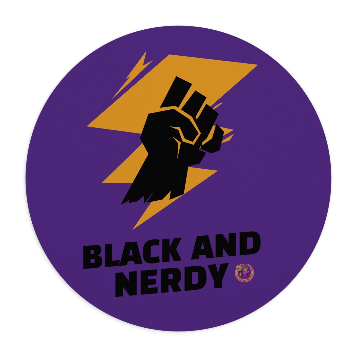 Black and Nerdy Mouse Pad