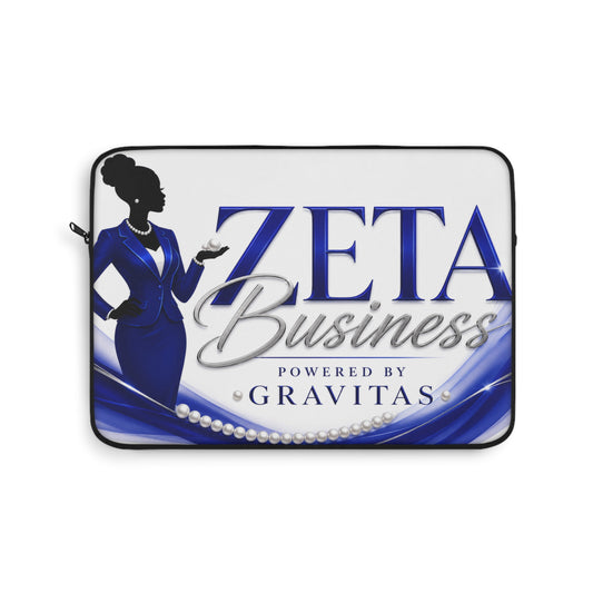 Zeta Business Laptop Sleeve — "Powered by Gravitas" Professional Protective Case