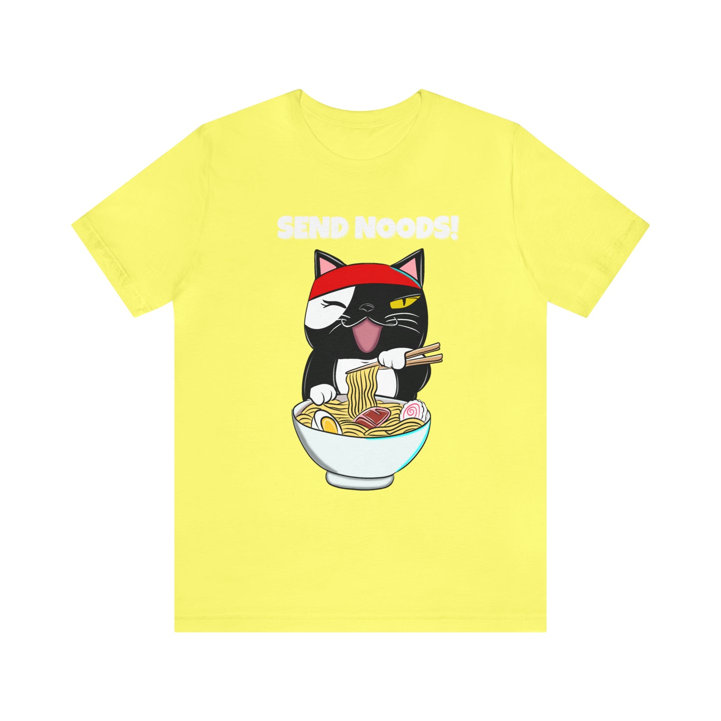 Tuxedo Cat Send Noods -Unisex Short Sleeve Tee