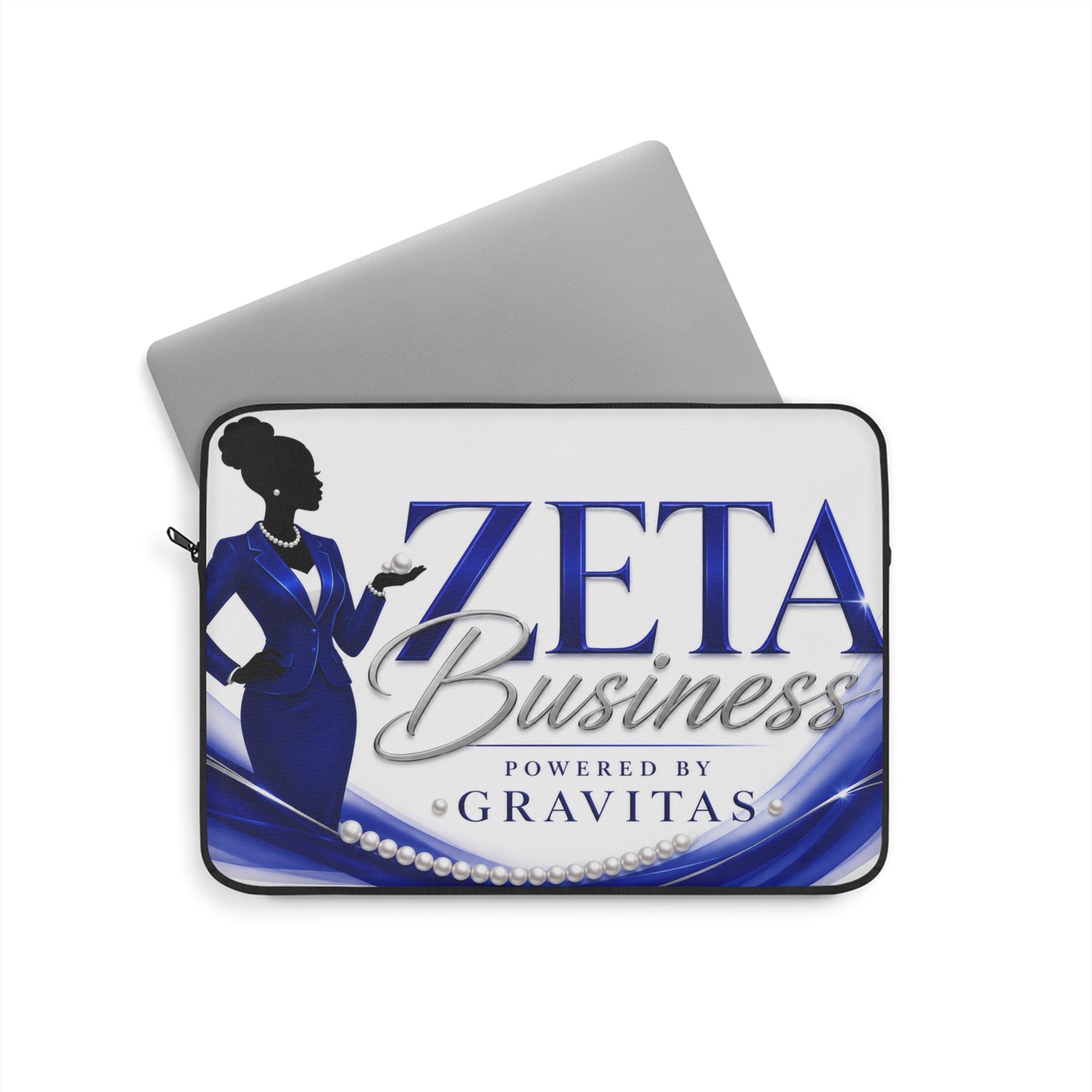 Zeta Business Laptop Sleeve — "Powered by Gravitas" Professional Protective Case