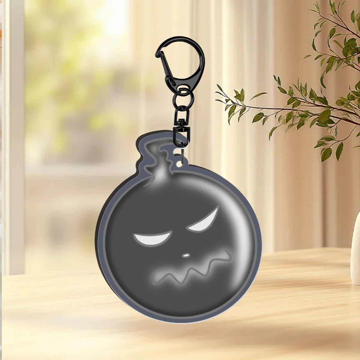Black Soul Translucent Colored Acrylic Keychains