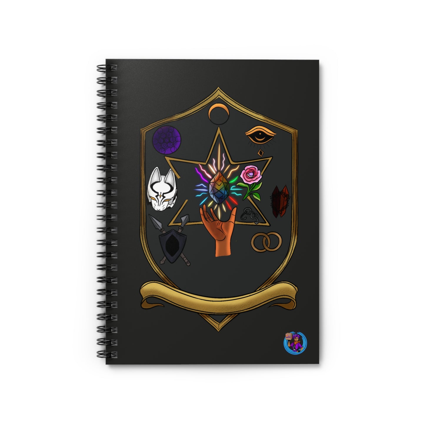 Illustrious 7  Spiral Notebook - Ruled Line for Creative Souls