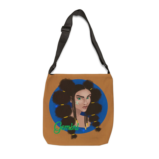 Zodiac Girls Gemini Adjustable Tote Bag (AOP)