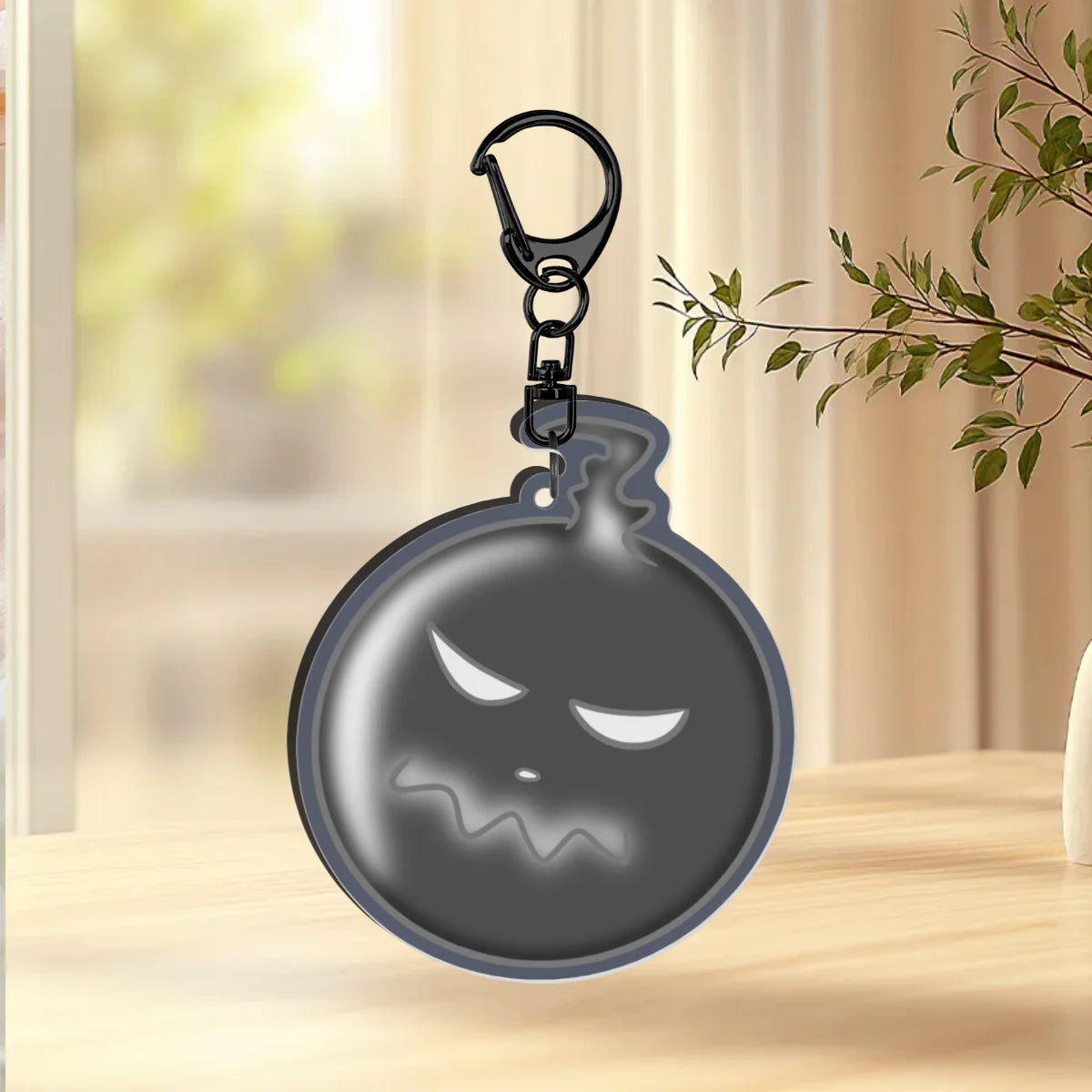Black Soul Translucent Colored Acrylic Keychains