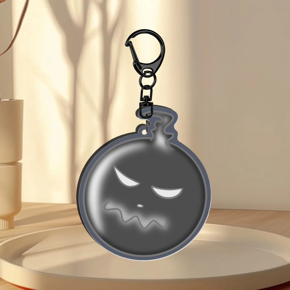 Black Soul Translucent Colored Acrylic Keychains