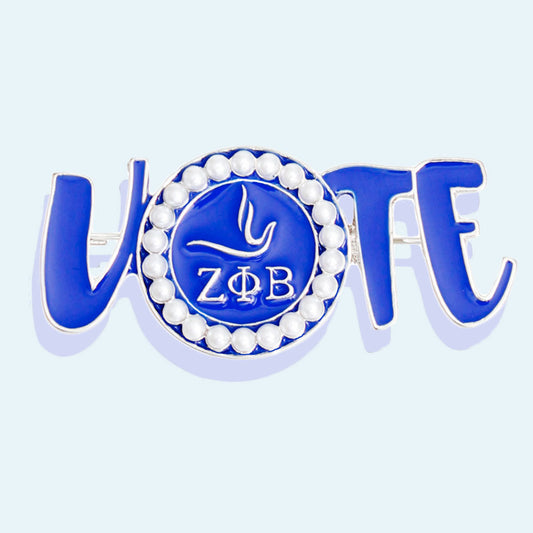Zeta Phi Beta Sorority Vote  Pin