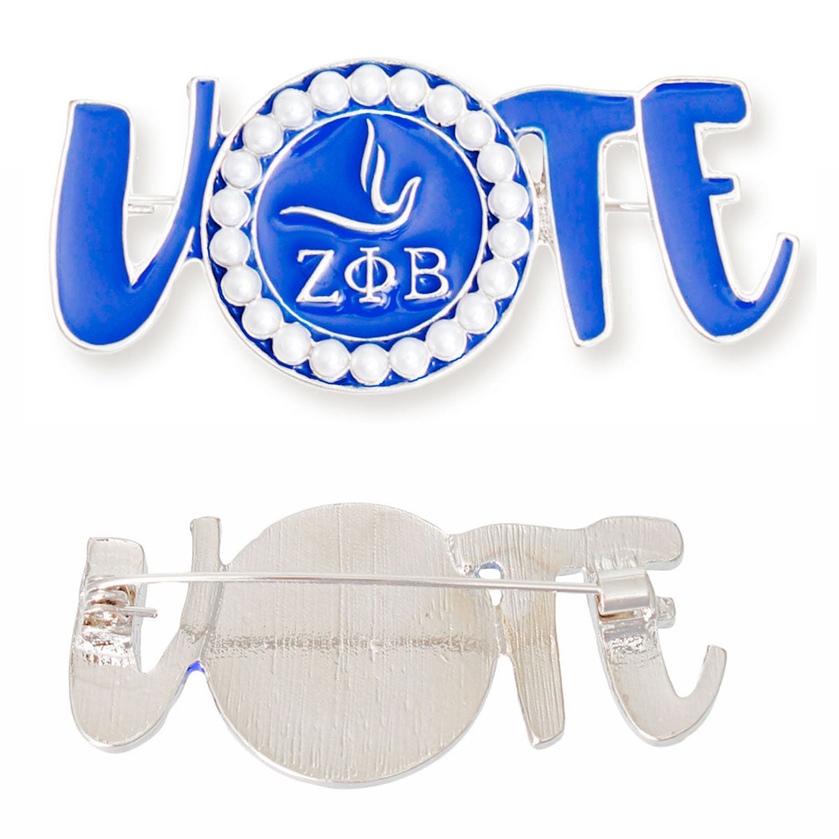 Women’s Brooch Zeta Phi Vote Sorority Pin Stylish Accessory