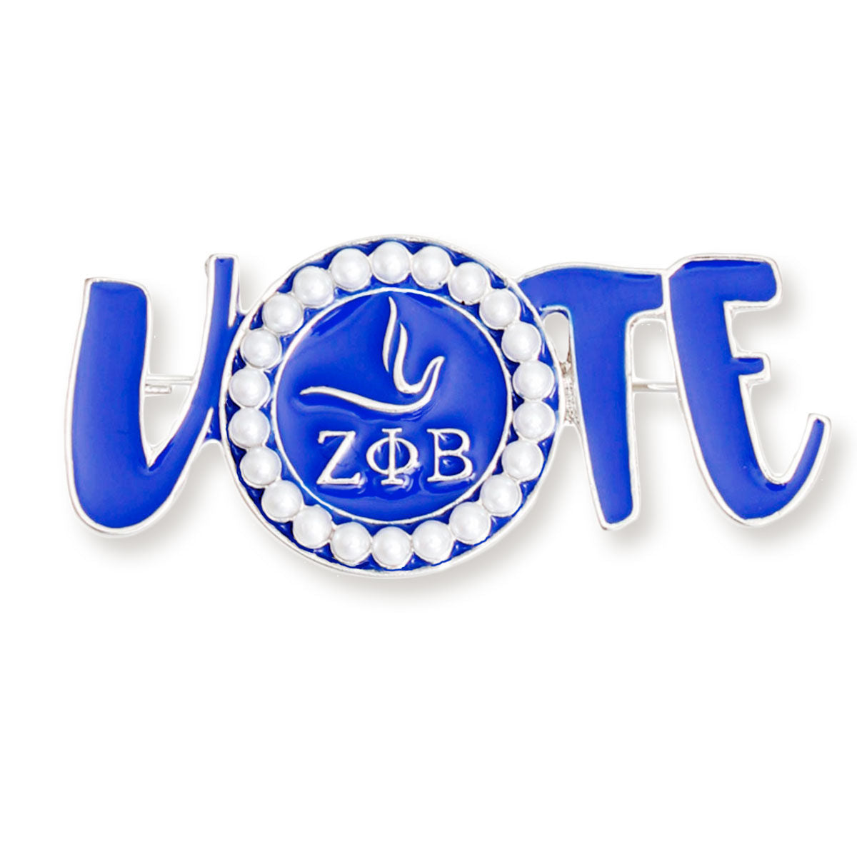 Women’s Brooch Zeta Phi Vote Sorority Pin Stylish Accessory