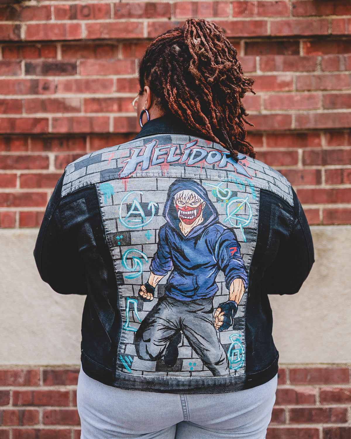 Hand Painted Illustrious 7 Helidor Jean jacket