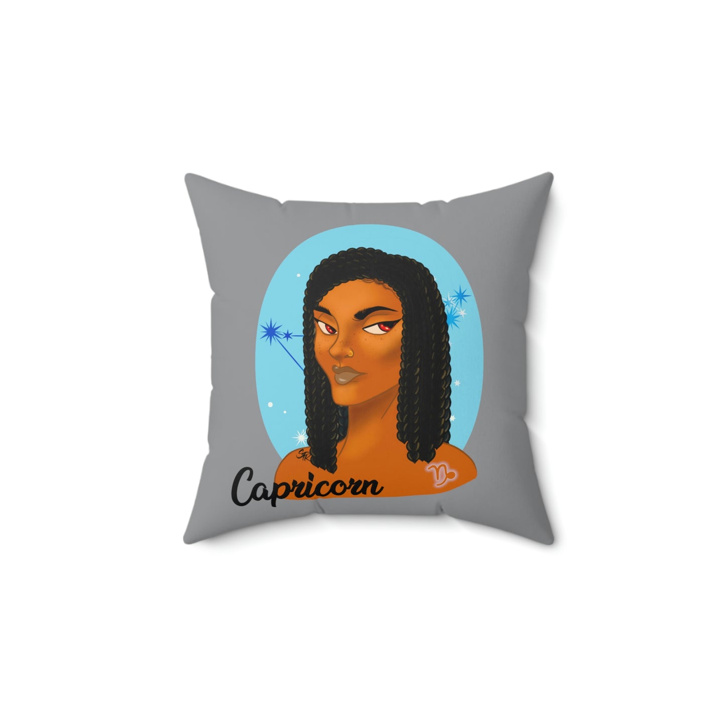 Zodiac Girls "Capricorn" Spun Polyester Square Pillow